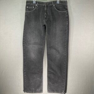 Calvin Klein Jeans Mens 36 Black Wash Denim Straight Leg Pants Casual Cotton